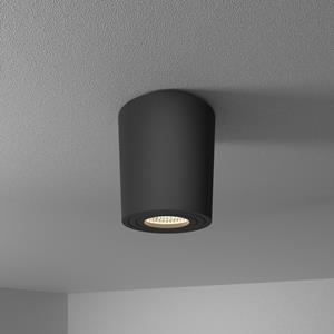 HOFTRONIC™ Paxton LED Opbouwspot plafond - Rond - Zwart - Aluminium met poedercoating - IP65 waterdicht voor binnen en buiten - incl. GU10 spot 4000K Neutraal wit - 3 jaar garantie