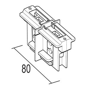 Ivela lengteverbinder 3-fasenrail LKM, zwart