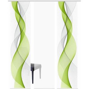 HOME WOHNIDEEN Paneelgordijn OPALIA SET VAN 3 HxB: 245x60 (3 stuks)