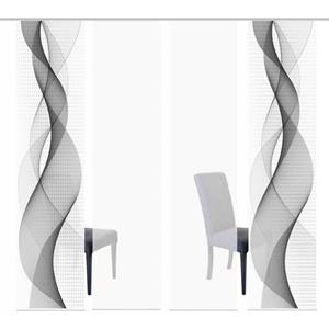 HOME WOHNIDEEN Paneelgordijn OPALIA SET VAN 4 HxB: 245x60 (4 stuks)