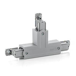 Global T-verbinder Noa, aardedraad buiten links, grijs