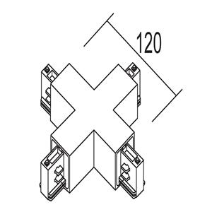 Ivela X-verbinder 3-fasensysteem LKM, zwart