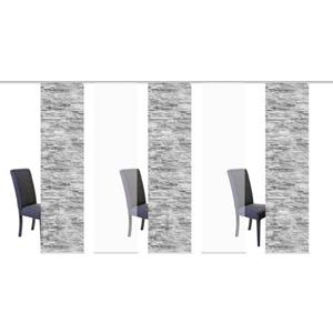 HOME WOHNIDEEN Paneelgordijn WALLIS HxB: 245x60, inclusief bevestigingsmateriaal (5 stuks)