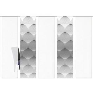 HOME WOHNIDEEN Paneelgordijn BENARIS HxB: 245x60, inclusief bevestigingsmateriaal (5 stuks)