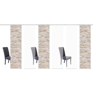 HOME WOHNIDEEN Paneelgordijn WALLIS HxB: 245x60, inclusief bevestigingsmateriaal (6 stuks)