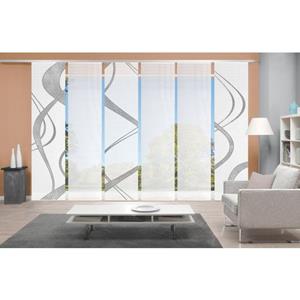 Schiebegardine 80843 TIBANO Schiebegardine, halbtransparent, Bambus-Optik 260x60 cm, Vision S, (6 St)