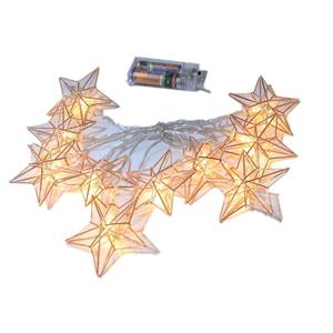 ArmadaDeals LED smeedijzeren batterij ge毛xploiteerd Star String Lights, 3m met 20 lichten