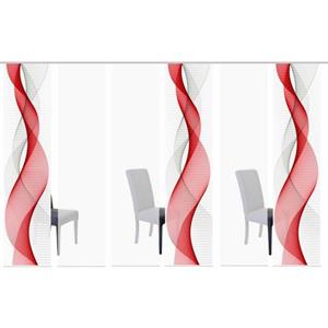 HOME WOHNIDEEN Paneelgordijn OPALIA SET VAN 6 HxB: 245x60 (6 stuks)