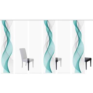 HOME WOHNIDEEN Paneelgordijn OPALIA SET VAN 6 HxB: 245x60 (6 stuks)