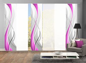 HOME WOHNIDEEN Paneelgordijn WUXi HxB: 245x60, inclusief bevestigingsmateriaal (6 stuks)