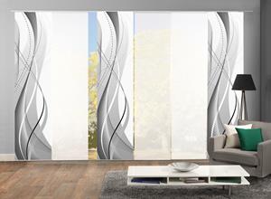 HOME WOHNIDEEN Paneelgordijn WUXi HxB: 245x60, inclusief bevestigingsmateriaal (6 stuks)