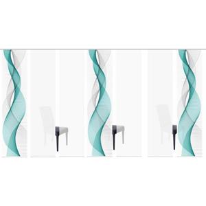 HOME WOHNIDEEN Paneelgordijn OPALIA SET VAN 7 HxB: 245x60 (7 stuks)