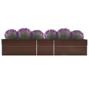 VIDAXL Garten-hochbeet Verzinkter Stahl 400×80×77 Cm Braun