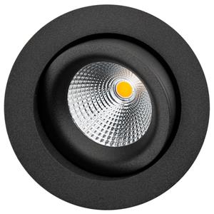 LED inbouwspot 7W 3000K mat zwart draai en kantelbaar outdoor SG JUNISTAR LUX ISOSAFE