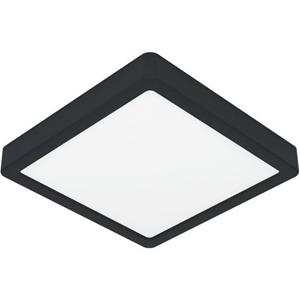 EGLO LED Deckenleuchte Fueva in Schwarz und Weiß 17W 2000lm IP44 210mm eckig