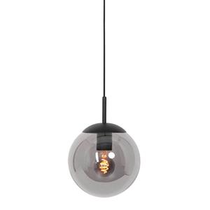 Steinhauer Pendelleuchte Bollique in Schwarz und Schwarz-transparent E27 200mm