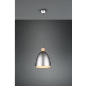 realityleuchten Reality Leuchten - Pendelleuchte jagger Lampenschirm Metall/Holz Silber Antik Ø25cm