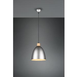 Trio international Hanglamp Jagger RVS met houtbruin R30681067