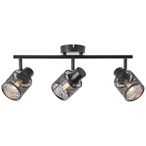 Brilliant Bano Spotrohr 3flg schwarz matt, Metall, 3x D45, E14, 40 W