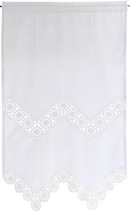 HOSSNER - ART OF HOME DECO Gardine "Dufour", (1 St.), handgehäkelte Spitze, weiß, Baumwolle
