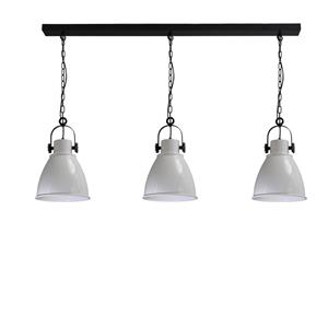 Masterlight Retro industrie eettafellamp Industria 27 Bow 3-lichts wit met zwart 2007-06-06-B-K-130-3