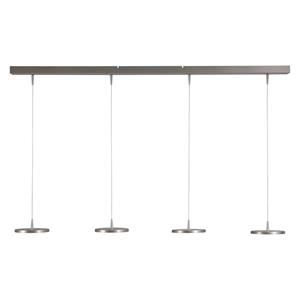 Masterlight Strakke design eettafellamp Denia 2 4-lichts nikkel mat 2082-37-130-4-DW