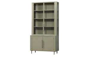 BePureHome Vitrine Vitrine Unlock 4-Türen - Metall Greige