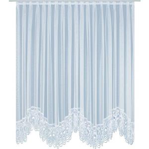 Wirth Gardine "Elena", (1 St.), veredelt mit echter Plauener Spitze Stickerei, rund