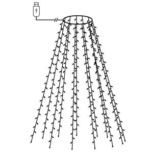 vidaXL Kerstboomverlichting met 210 LED's meerkleurig net 210 cm