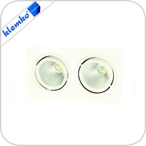 Klemko LED AR111 armatuur. Dimbaar 2x13W 3000K richtbaar  866330