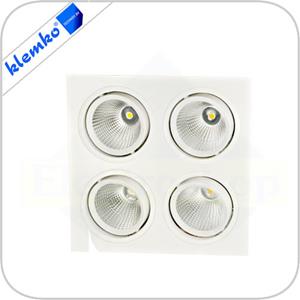 Klemko LED AR111 armatuur. Dimbaar 4x13W 3000K richtbaar  866352