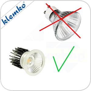 Klemko LED inbouwpot 6.3W COB LED spot MR-16, 40 graden warmwit 50mm