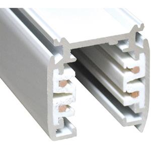 Klemko Euro 3 fase spanningrails rail recht lengte = 100 cm wit