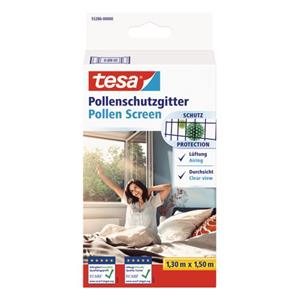 tesa Pollenschutzgitter für Fenster, 1,50 m x 1,30 m