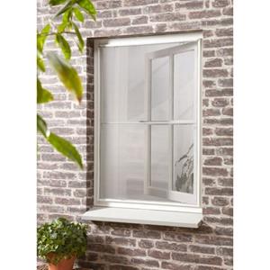 CanDo Raamhor Standaard - Voorzethor - Wit Profiel - Grijs Gaas - 120x150cm