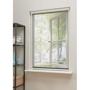CanDo Raamhor Comfort - Rolhor - Wit Profiel - Grijs Gaas - 114x155cm