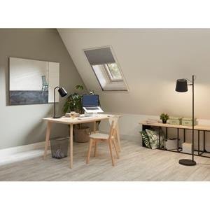 CanDo Raamhor Premium - Duo-plissé (dak)raam - Wit Profiel - Zwart Gaas - 134x160cm