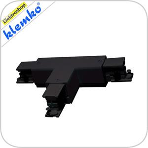 Klemko Euro 3 fase rails t - connector rechts (65x95 mm) zwart