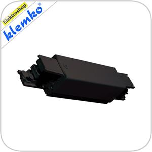 Klemko Euro 3 fase rails recht connector (4 mm) zwart