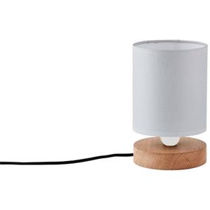 BRILLIANT Lampe, Vonnie Tischleuchte grau/holz, 1x A60, E27, 25W, Holz aus nachhaltiger Waldwirtschaft (FSC)