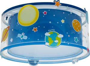 Dalber Kinderzimmer Deckenleuchte Planets in Blau E27 2-flammig