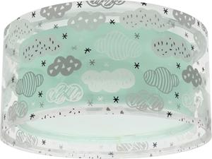 Dalber Kinderzimmer Deckenleuchte Clouds Green in Mint E27 2-flammig