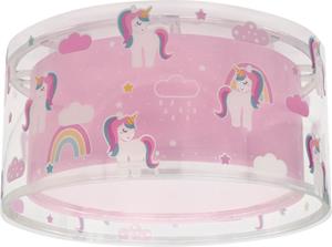Dalber Kinderzimmer Deckenleuchte Unicorns in Rosa E27 2-flammig