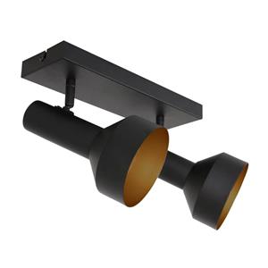 Anne light and home Deckenspot Bundle in Schwarz E27 2-flammig