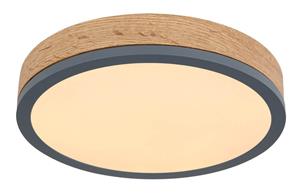Globo LED-Deckenlampe Doro Ø 30 cm holz dunkel, grafit