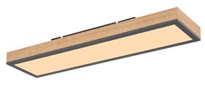 Globo LED-Deckenleuchte Doro, Länge 60 cm, eiche, Holz