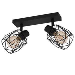Eglo Stars of Light 2-lichts plafondlamp Tossino zwart 390043