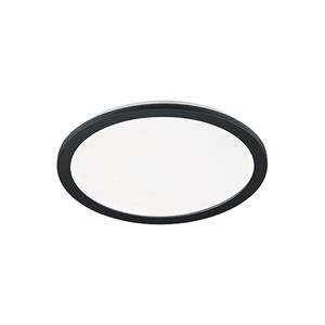 trioleuchten Led Deckenleuchte camilla Schwarz matt mit Switch Dimmer, ø 40cm IP44