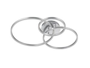 Trio LED Deckenleuchte, Nickel 3 Ringe ¦ silber ¦ Maße (cm): B: 78 H: 11,5  - Möbel Kraft