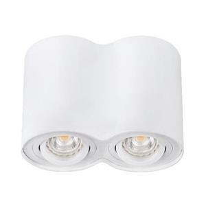 Kanlux Opbouwspot dubbel rond Bord2 - Wit - Kantelbaar - 179x125mm